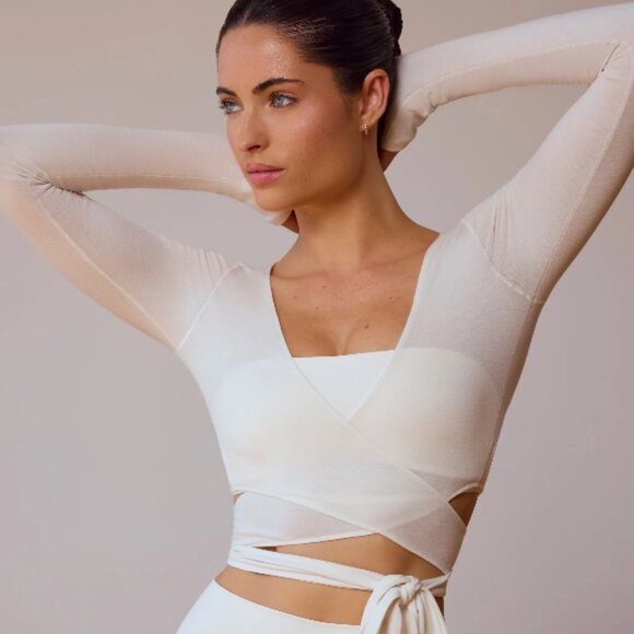 Aritzia Floral Ballet Wrap Top - Picture 5 of 5